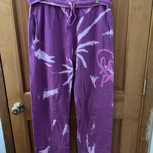 Bleach dye sweatpants